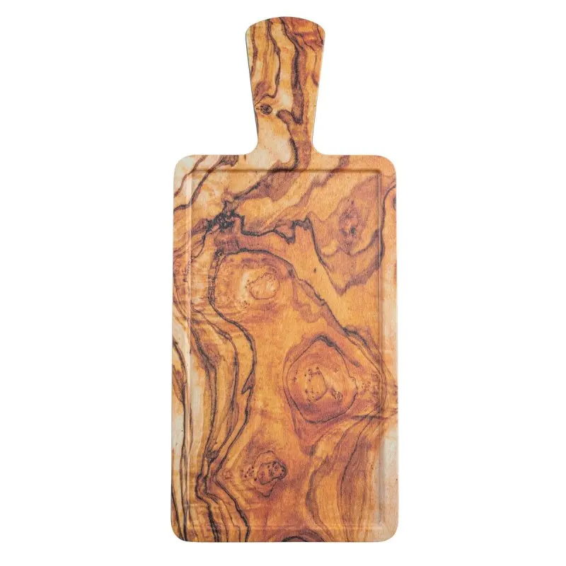 Tablecraft Rectangular Serving Paddle Olive Wood Decal 16.5"x7"x.625" - Melamine (Decaled) (4.5" Handle) Tablecraft Rectangular Serving Paddle Olive Wood Decal 16.5"x7"x.625" - Melamine (Decaled) (4.5" Handle)