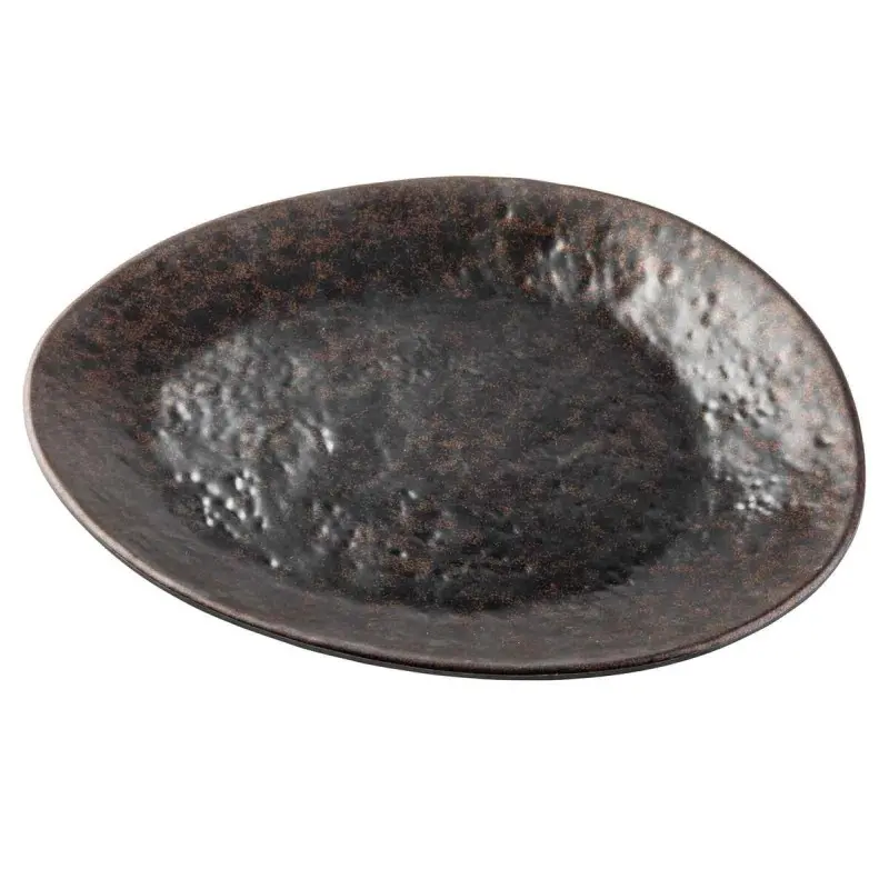 Tablecraft Lunara Collection Serving Plate Brown 10.5"x9"x1.125" - Melamine Tablecraft Lunara Collection Serving Plate Brown 10.5"x9"x1.125" - Melamine