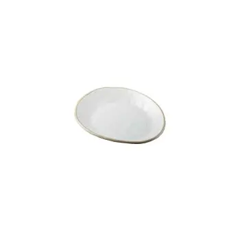 Tablecraft Europa Collection Serving Plate White/Beige 7"x6"x.875" - Melamine