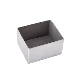 Tablecraft Rectangular Sugar Packet Holder 3.25"x2.5"x1.75" - Stainless Steel (14-1)