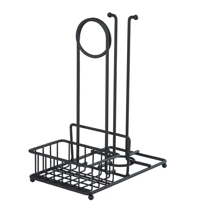 Tablecraft Versa Rack Paper Towel Holder Black 10"x6"x12.25" - Black Powder Coated Steel Tablecraft Versa Rack Paper Towel Holder Black 10"x6"x12.25" - Black Powder Coated Steel