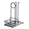 Tablecraft Versa Rack Paper Towel Holder Black 10"x6"x12.25" - Black Powder Coated Steel