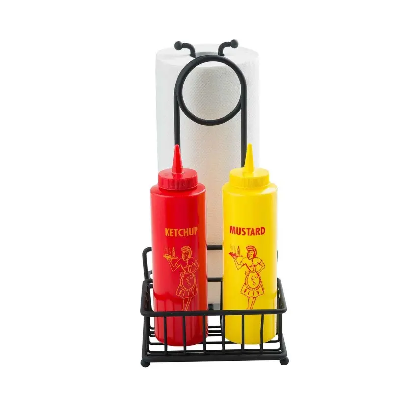 Tablecraft Versa Rack Paper Towel Holder Black 10"x6"x12.25" - Black Powder Coated Steel Tablecraft Versa Rack Paper Towel Holder Black 10"x6"x12.25" - Black Powder Coated Steel