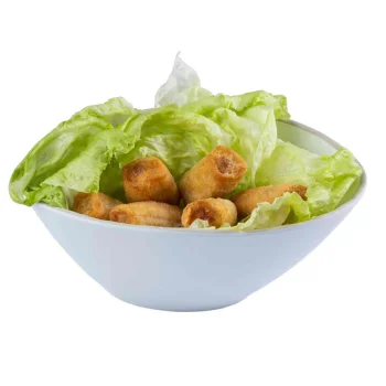 Tablecraft Europa Collection Serving Bowl 3 White/Beige 9"x6"x3.875" - Melamine