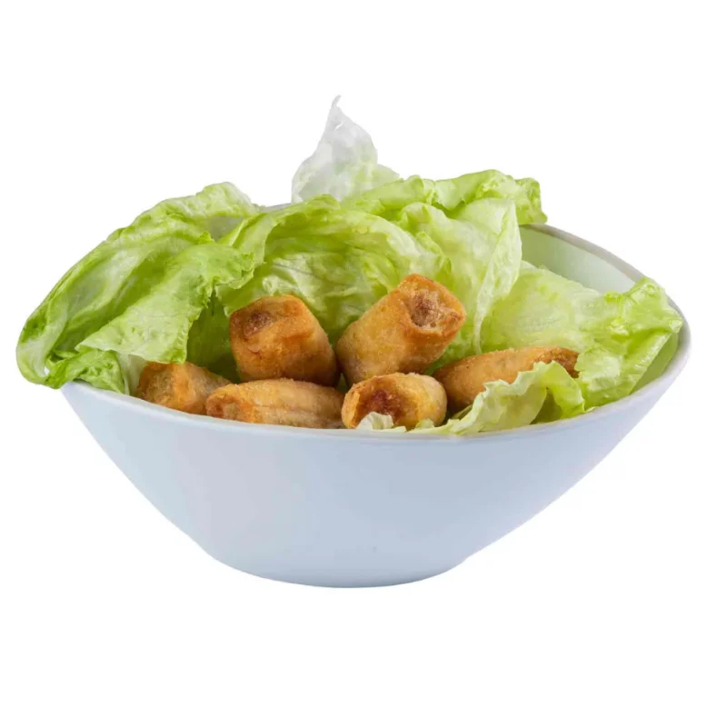 Tablecraft Europa Collection Serving Bowl 3 White/Beige 9"x6"x3.875" - Melamine