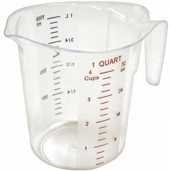 Winco PCMP-100 Winco Polycarbonate Measuring Cup - 1 Qt. Measuring Cups and Spoons