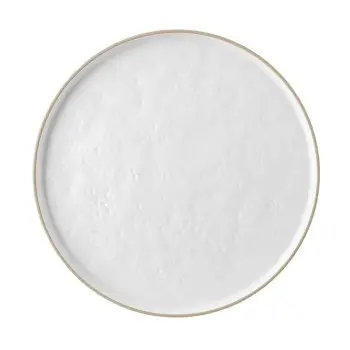 Tablecraft Europa Collection Round Serving Platter White/Beige 14"x14"x.875" - Melamine