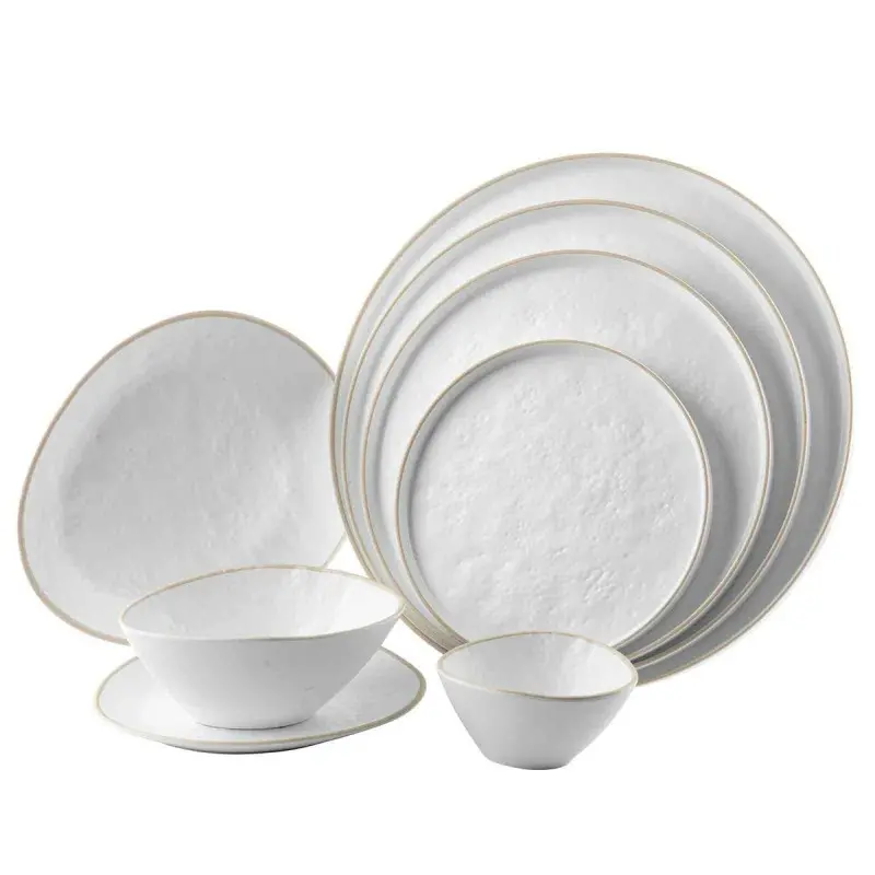 Tablecraft Europa Collection Round Serving Platter White/Beige 14"x14"x.875" - Melamine Tablecraft Europa Collection Round Serving Platter White/Beige 14"x14"x.875" - Melamine