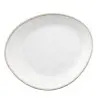 Tablecraft Europa Collection Serving Plate White/Beige 10.5"x9"x1.125" - Melamine