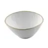 Tablecraft Europa Collection Serving Bowl 13 Oz. White/Beige 6.375"x5"x3.75" - Melamine