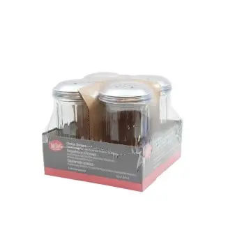 Tablecraft Paneled Shaker 12 Oz. 3.06"x3.06"x5.625" - Glass (Clear Soda Lime Glass) - Set of 4