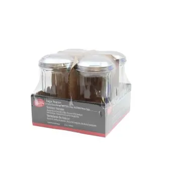 Tablecraft Paneled Shaker 12 Oz. 3.06"x3.06"x5.625" - Glass (Clear Soda Lime Glass) - Set of 4