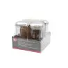 Tablecraft Paneled Shaker 12 Oz. 3.06"x3.06"x5.625" - Glass (Clear Soda Lime Glass) - Set of 4
