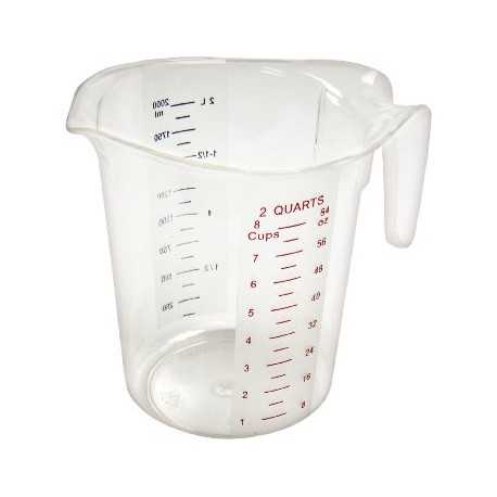 Winco PCMP-200 Winco Polycarbonate Measuring Cup - 2Qt. Measuring Cups and Spoons