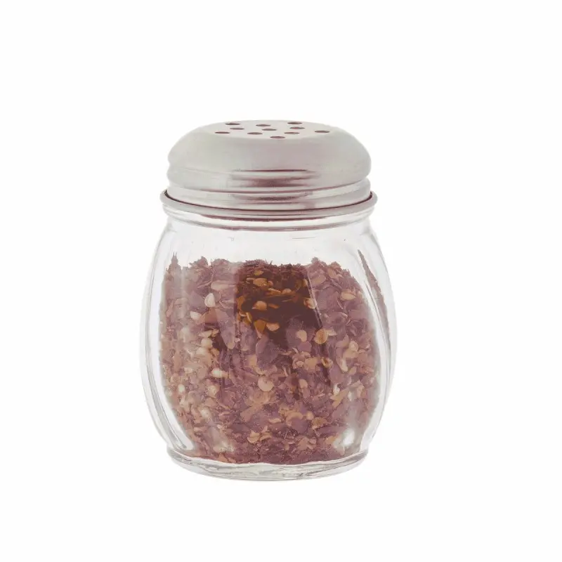 Tablecraft Swirl Shaker - Perforated 6 Oz. 2.69"x2.69"x3.5" - Copolyester Chrome Plated Metal Top - Set of 24