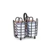 Tablecraft Rack Black 5"x3.5"x5.5" - Black Powder Coated Steel Fits 2x1.5+ Jelly Packets - Set of 12