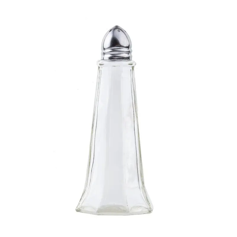 Tablecraft Eiffel Salt & Pepper Shakers 1 Oz. 1.875"x1.875"x4.375" - Glass (Clear Soda Lime Glass) - Set of 24
