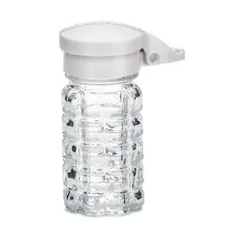 Tablecraft Nostalgia Collection Salt & Pepper Shakers 1.5 Oz. White - Glass (Clear Soda Lime Glass) - Set of 24