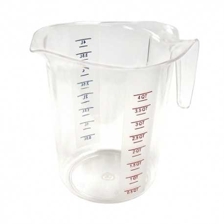 Winco PCMP-400 Winco Polycarbonate Measuring Cup - 4Qt. Measuring Cups and Spoons