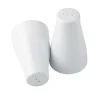 Tablecraft Round Salt & Pepper Shakers 1.25 Oz. White 2"x2"x3.25" - Melamine 2 mm Holes