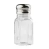 Tablecraft Square Salt & Pepper Shakers 3 Oz. 1.5"x1.5"x4" - Glass (Clear Soda Lime Glass) - Set of 12