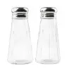 Tablecraft Paneled Salt & Pepper Shakers 3 Oz. 2.125"x2.125"x4.625" - Glass (Clear Soda Lime Glass) - Set of 24