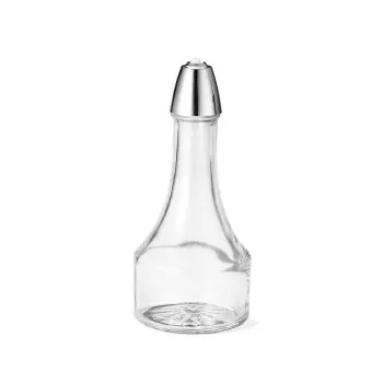 Tablecraft Oil & Vinegar Bottles 8 Oz. 3.063"x3.063"x6.875" - Glass - Fits 608N - 608NBK - Set of 12