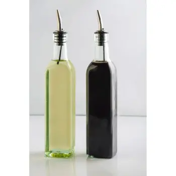 Tablecraft Oil & Vinegar Bottles 8.5 Oz. 1.875"x1.875"x10.375" - Glass - Set of 12