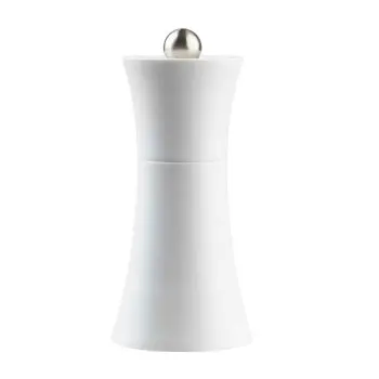 Tablecraft Salt & Pepper Mills 1.5 Oz White/Black 2.31"x2.31"x5.125" - Acrylonitrile Butadiene Styrene (ABS) Set of 2