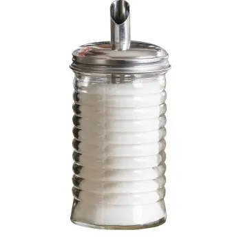 Tablecraft Beehive Collection Shaker 12 Oz. 3"x3"x6.625" - Glass (Clear Soda Lime Glass) Pour Spout Top - Set of 12