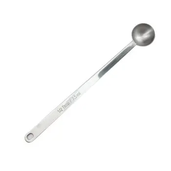 Tablecraft Long Handled Coffee Scoop .5 TBSP - Tablespoon 8.625"x1.0625"x.875" - Stainless Steel (18/8)