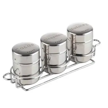 Tablecraft Round Shaker "Cocoa" 6 Oz. Mirror Finish 2.25"x2.25"x3.125" - Stainless Steel (18/8)