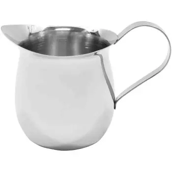 Tablecraft Bell Creamer 8 Oz. 4.75"x2.75"x3.375" - Stainless Steel (200 Series)