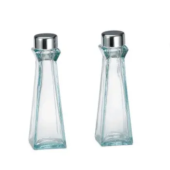 Tablecraft Salt & Pepper Shakers 3 Oz. 1.75"x1.75"x6.125" - Glass (Green Tinted Glass) - Set of 24