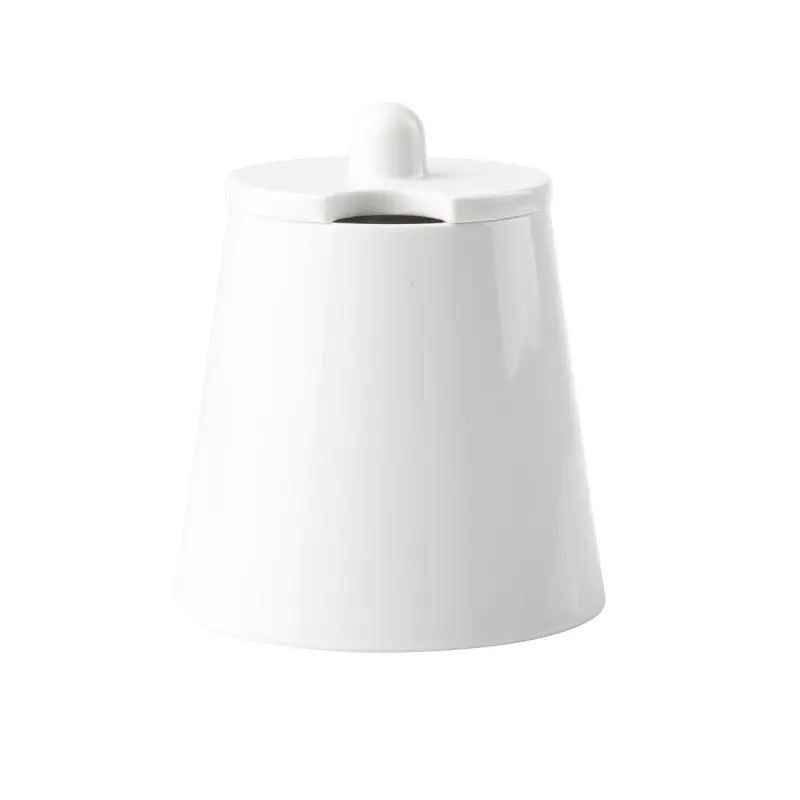 Tablecraft Sierra Collection Sugar Jar with Lid 6 Oz. White 3.625"x3.625"x4.25" - Melamine - Set of 12