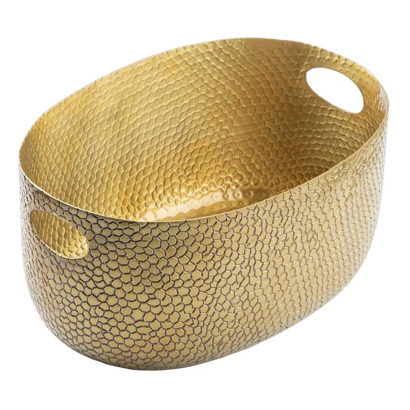Tablecraft Crackle Collection Beverage Tub 2.5 Gallon Gold 15.25"x10.5"x7.5" - Powder Coated Aluminum