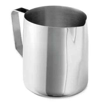 Tablecraft Frothing Cup 14 Oz. 4.375"x3.1875"x3.4375" - Stainless Steel (203 EZ)