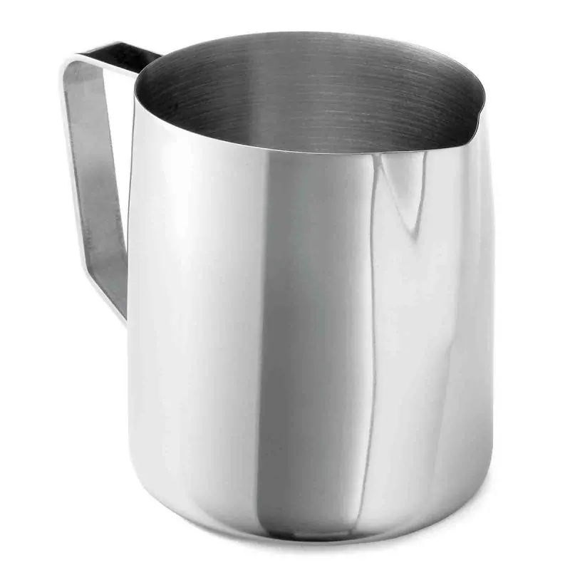 Tablecraft Frothing Cup 14 Oz. 4.375"x3.1875"x3.4375" - Stainless Steel (203 EZ)