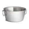 Tablecraft Round Double Wall Beverage Tub 3 Gallon 15.5"x14.5"x7.5" - Stainless Steel (14-1)