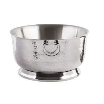 Tablecraft Remington Collection Round Beverage Tub 8.75 Gallon 22"x20.5"x11" - Stainless Steel (14-1)