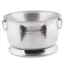Tablecraft Remington Collection Round Beverage Tub With Base 7.5 Gallon 16.5"x15.75"x9.5" - Stainless Steel (14-1)