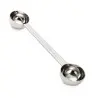 Tablecraft Coffee Scoop 7.75"x1.75"x1.0625" - Stainless Steel (18/8) - 1 & 2 Tbsp Double Scoop