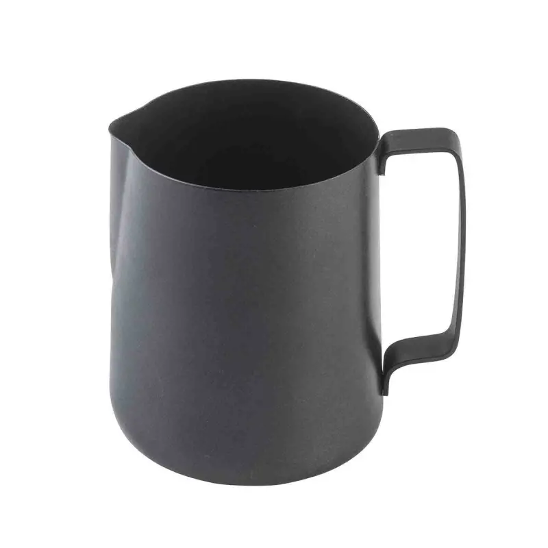 Tablecraft Frothing Cup 24 Oz. Black 5.25"x4.125"x4.75" - Stainless Steel (Coated) - Nonstick PTFE Finish