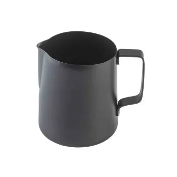 Tablecraft Frothing Cup 18 Oz. Black 5"x3.75"x4.25" - Stainless Steel (Coated) - Nonstick PTFE Finish