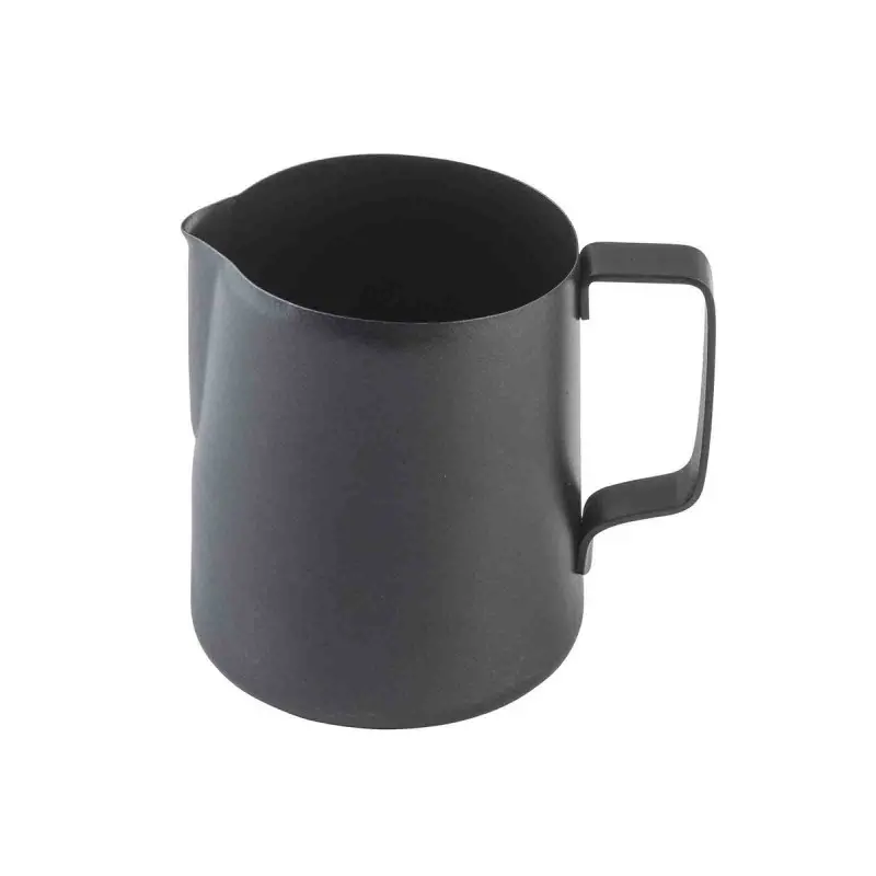 Tablecraft Frothing Cup 18 Oz. Black 5"x3.75"x4.25" - Stainless Steel (Coated) - Nonstick PTFE Finish