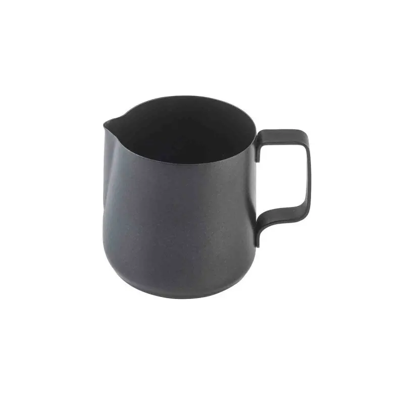 Tablecraft Frothing Cup 14 Oz. Black 4.25"x3.125"x3.25" - Stainless Steel (Coated) - Nonstick PTFE Finish