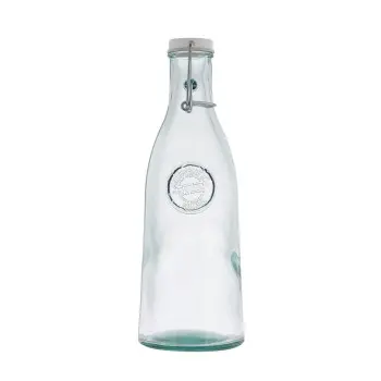 Tablecraft Resealable Bottle 33 Oz. 3.8125"x3.8125"x11" - Glass (Recycled Green Tint Glass)