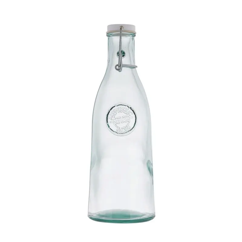 Tablecraft Resealable Bottle 33 Oz. 3.8125"x3.8125"x11" - Glass (Recycled Green Tint Glass)