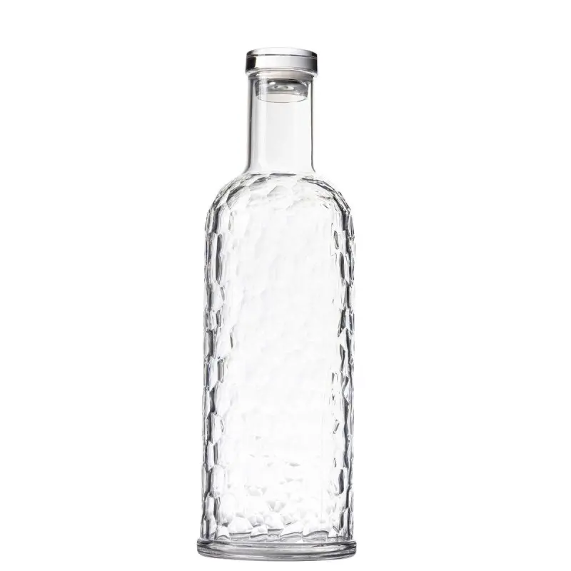 Tablecraft Carafe with Lid - Honeycomb 34 Oz. Clear 3.5"x3.5"x11.25" - Styrene Acrylonitrile (SAN)