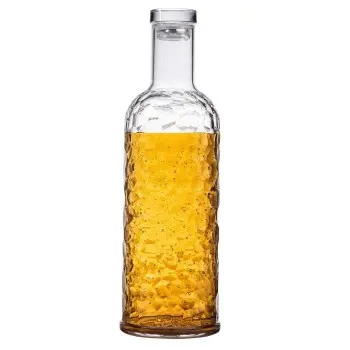 Tablecraft Carafe with Lid - Honeycomb 34 Oz. Clear 3.5"x3.5"x11.25" - Styrene Acrylonitrile (SAN)